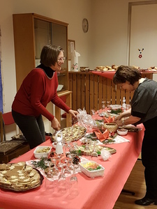 Superbe buffet préparé par Gisela